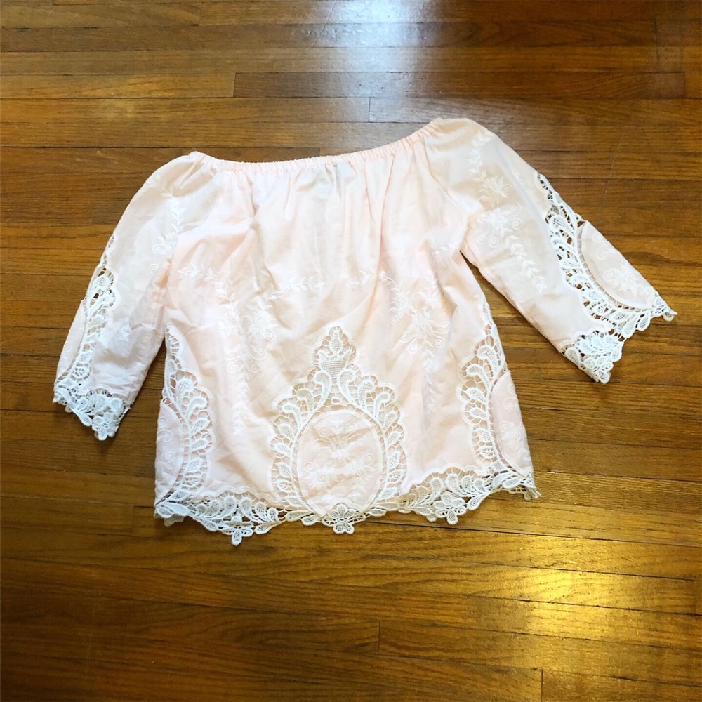 Lace off the shoulder blouse